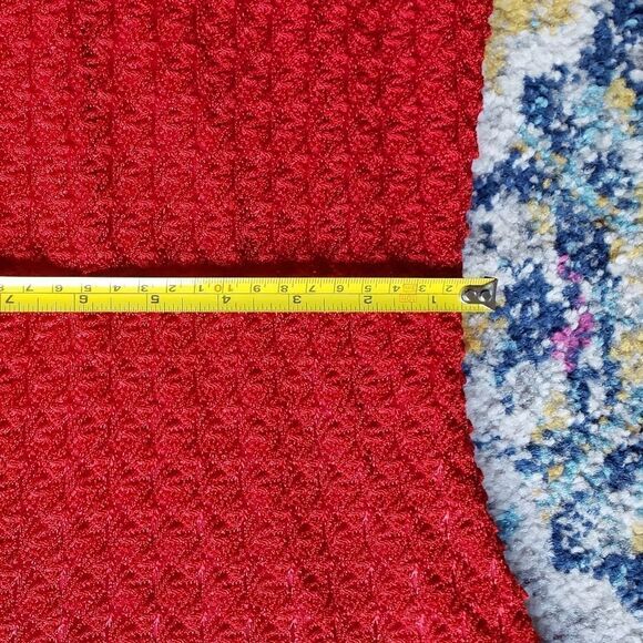 C'EST Bon red textured maxi dress short sleeves size small - Picture 15 of 16